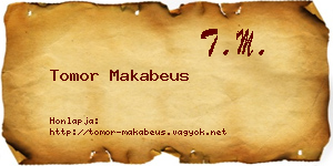 Tomor Makabeus névjegykártya